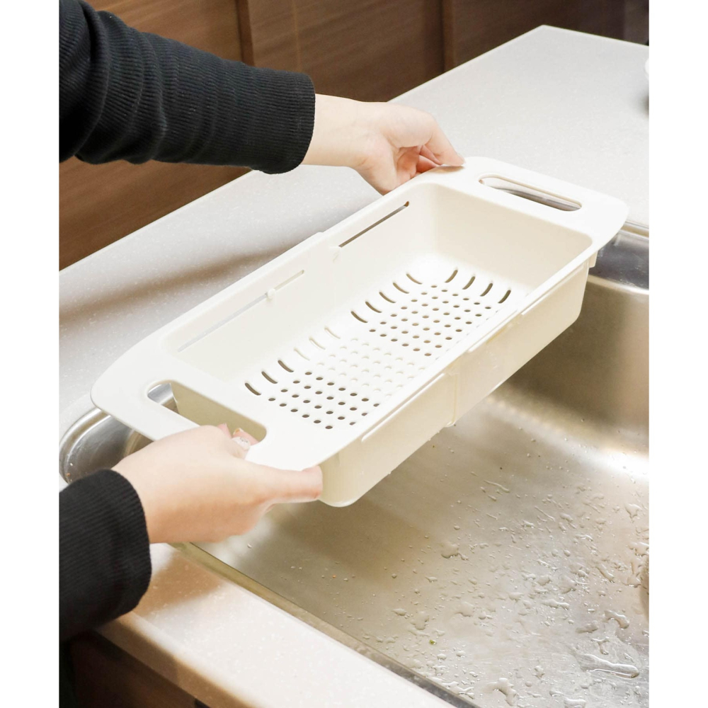 ★姐就是愛shoppin★現貨+預購 日本直送回台 3COINS 伸縮瀝水籃 純色瀝水籃-細節圖3