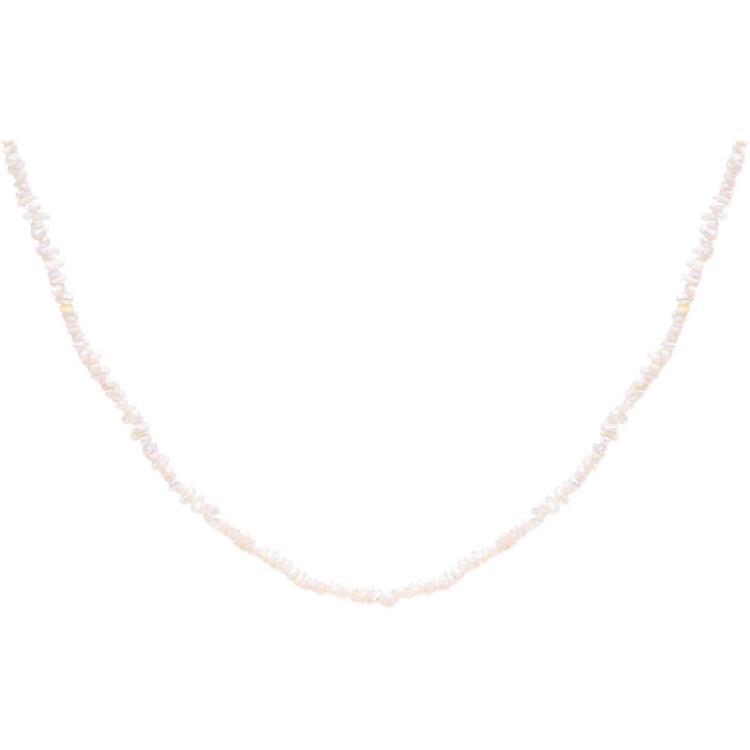 夏日專屬！純手工野生天然碎米珍珠項鍊氣質復古簡約頸鍊-細節圖4