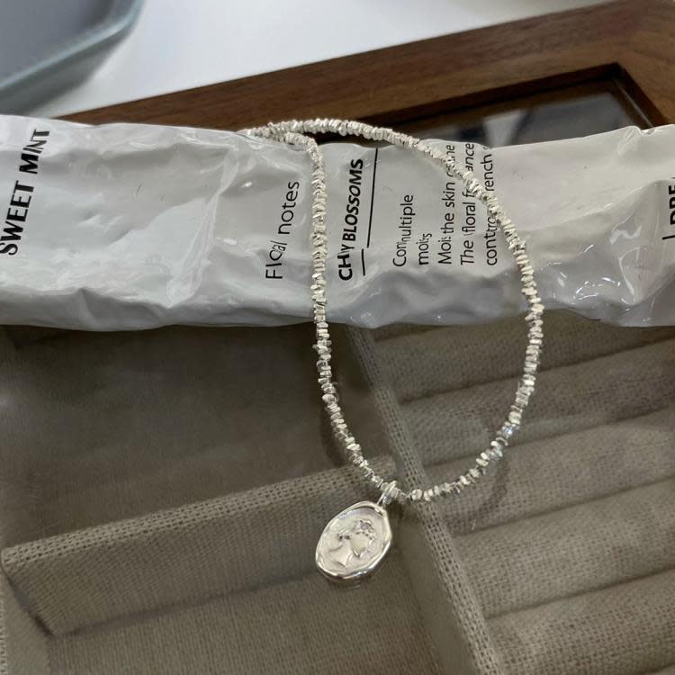 韓國925純銀碎銀子女王項鍊鎖骨鍊頸鍊短款輕奢夏簡約歐美-細節圖2