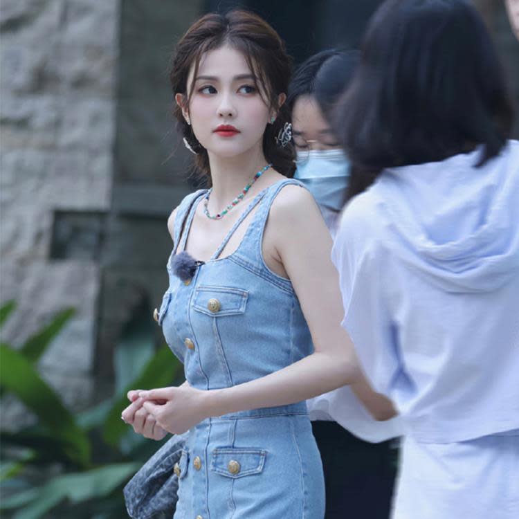 白露王鶴棣同款夏日多巴胺彩色寶石串珠項鍊百搭休閒鎖骨鍊-細節圖3