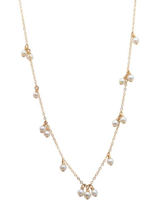 天然珍珠項鍊女ins米珠鎖骨鍊冷淡風輕奢小眾氣質吊墜新款-細節圖5