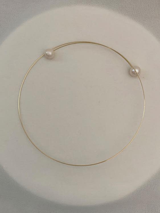 巴黎【設計師】doro高級天然異形珍珠項圈輕奢鎖骨鍊項鍊短款頸鍊-細節圖2