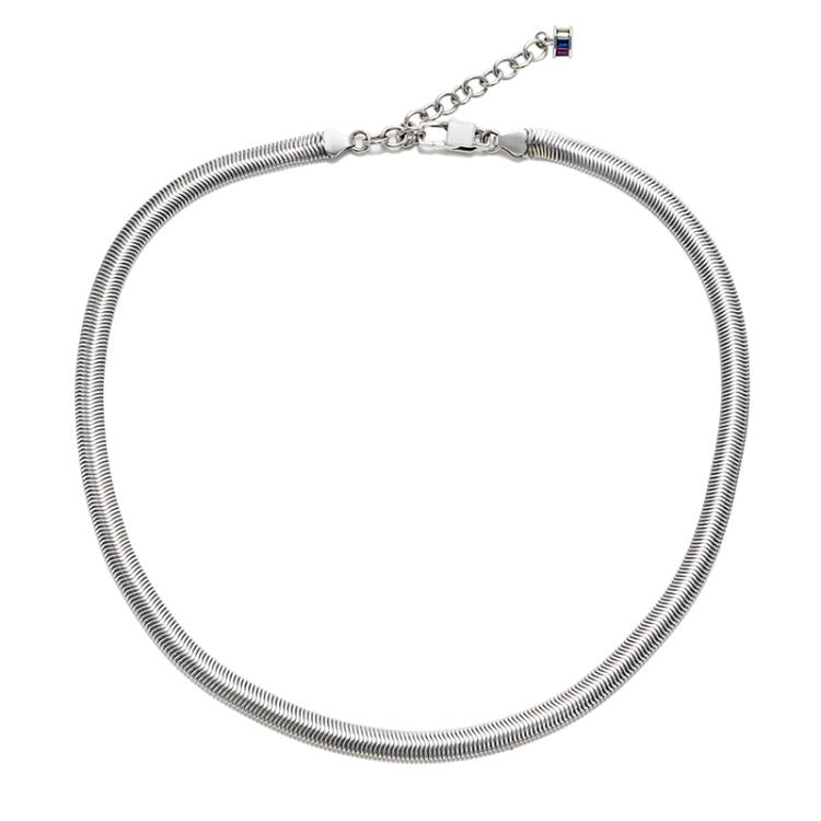 S925純銀粗蛇骨鍊電鍍白金項鍊男嘻哈潮ins百搭鎖骨鍊女同款-細節圖5