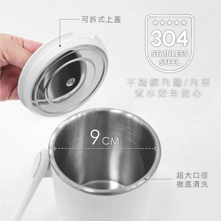 附發票~原廠一年保固~304不鏽鋼0.6L隨行快煮壼 旅行露營防疫便攜好收納.出差.宿舍.旅遊-細節圖7