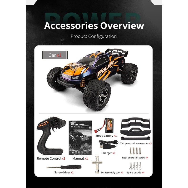 【店長推薦】遙控車 遙控賽車 遙控攀岩車 1/8 參考 1/10 高速遙控攀爬車大車腳 越野車 遙控玩具 生日禮物104-細節圖7