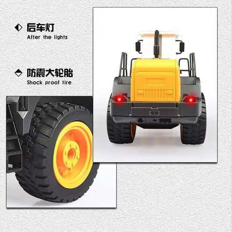 【現貨】雙鷹 519 推土機 1:20 遙控車 仿真堆土機 鏟車 挖機 小 山貓 【瘋遙控】-細節圖6