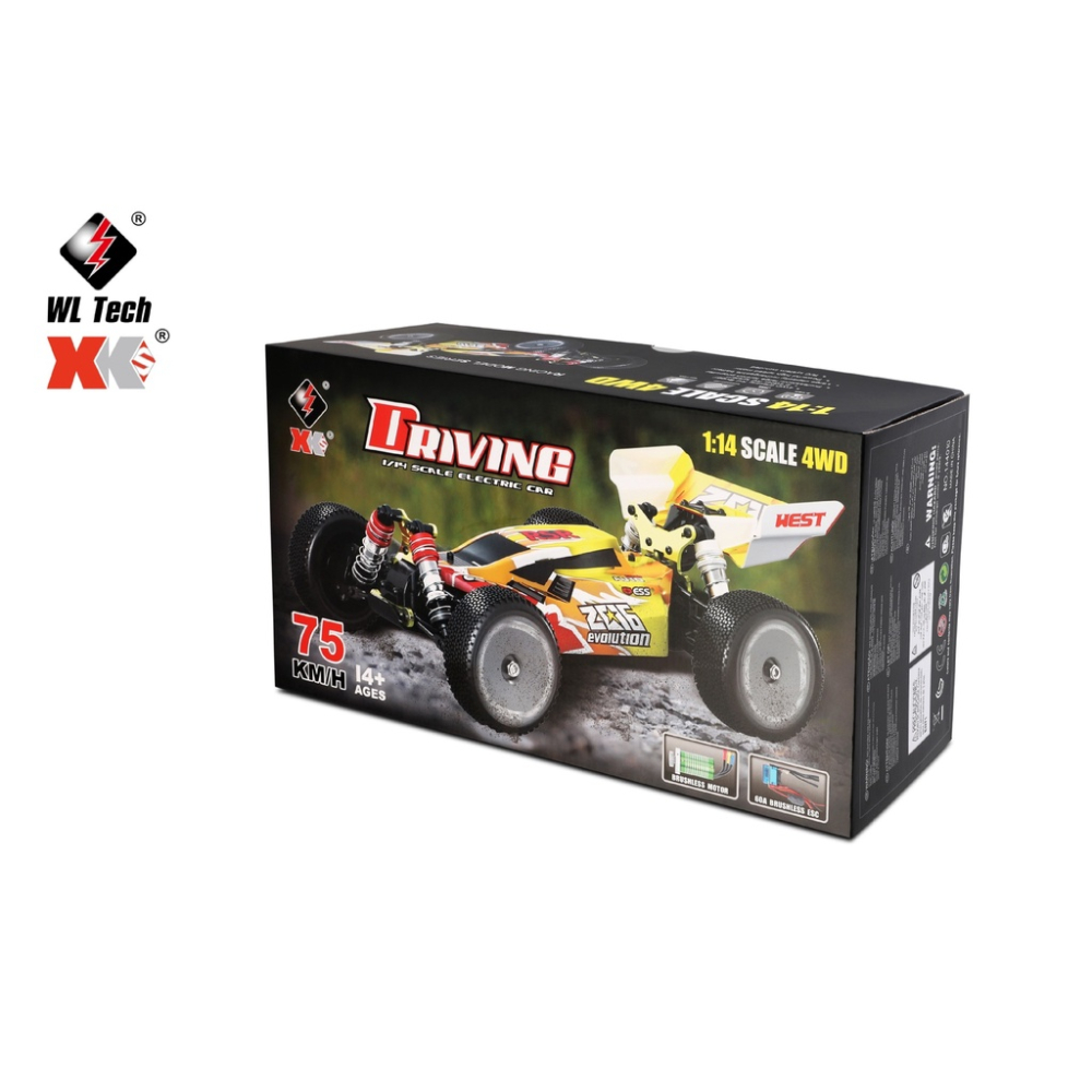 偉力144010 1/14 最新 無刷 高速 遙控車 甩尾金屬底盤 金屬避震器 144001升級同124017【瘋遙控】-細節圖3