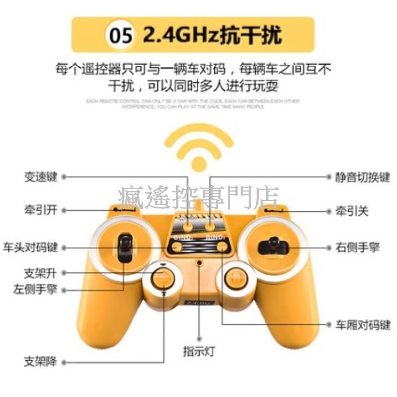 雙鷹 564 遙控車 貨櫃車 賓士 原廠授權 遙控貨櫃車 貨櫃 拖車 (挖土機 拖車 17通道 砂石車【瘋遙控】-細節圖7