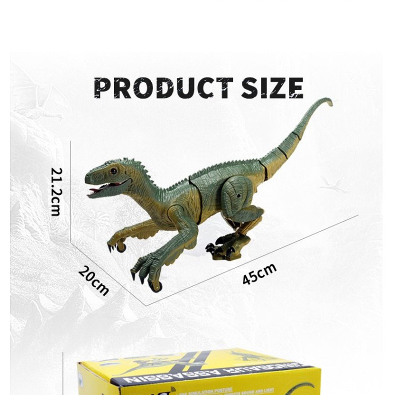 遙控恐龍恐龍玩具 兒童節禮物 生日禮物 遙控玩具 仿真遙控迅猛龍 迅猛龍 仿真電動恐龍 瘋遙控-細節圖8