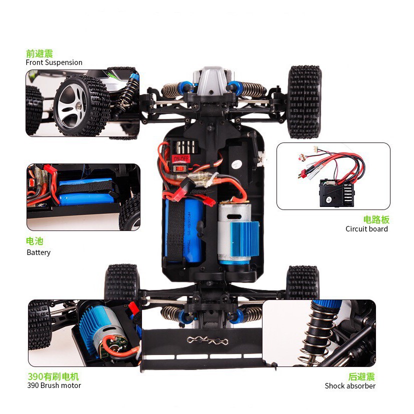 【超值】遙控車 959 a版 可限速 35~50公里 959A  979A  甩尾 高速車 越野車 代 979 959-細節圖8