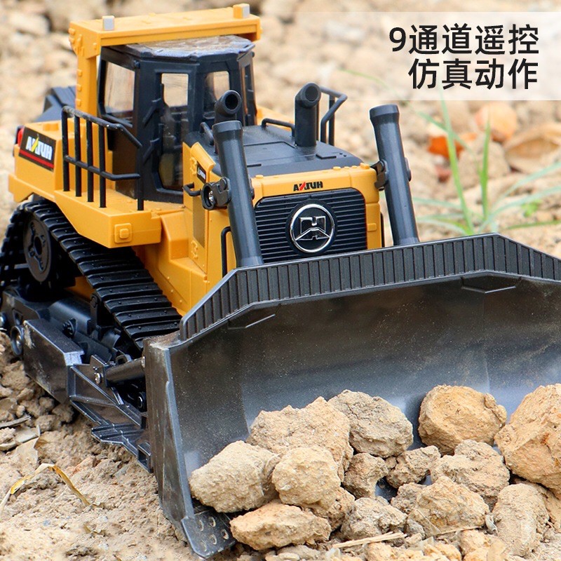 匯納 遙控 履帶 推土機 1/16 山貓 重型 鏟土機 遙控 挖土機 怪手 工程車 遙控車 合金重型工程-細節圖3