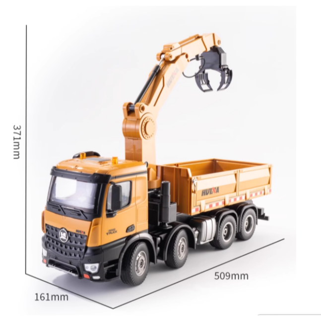 遙控車 遙控 夾子車 工程車 1/14 抓木頭機 砂石車 huina 575 538 遙控玩具 生日禮物 瘋遙控-細節圖10
