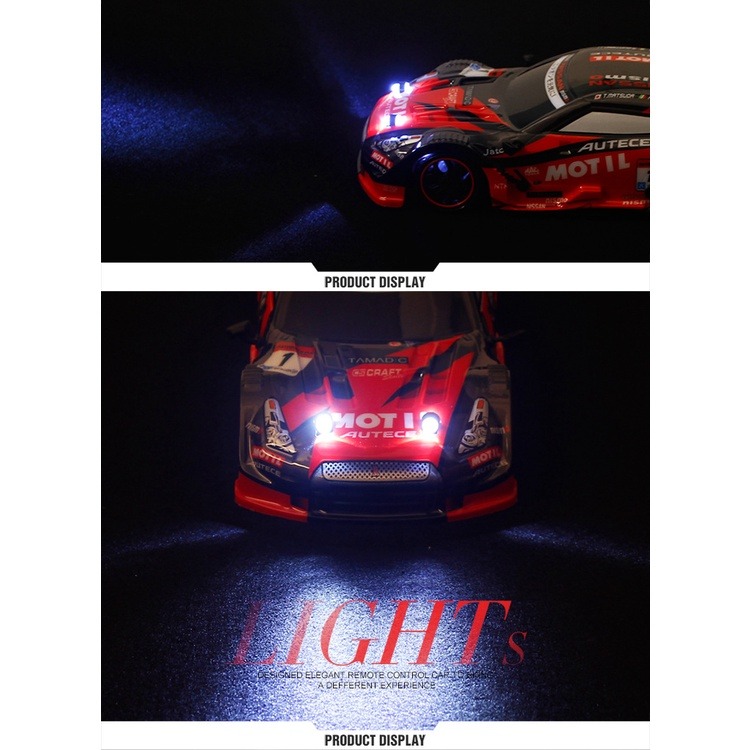 《送甩尾胎!!》遙控車 甩尾車 RC 遙控賽車 車燈 GTR 充電版 飄移 遙控跑車 兒童禮物 1/18 瘋遙控 四驅車-細節圖9