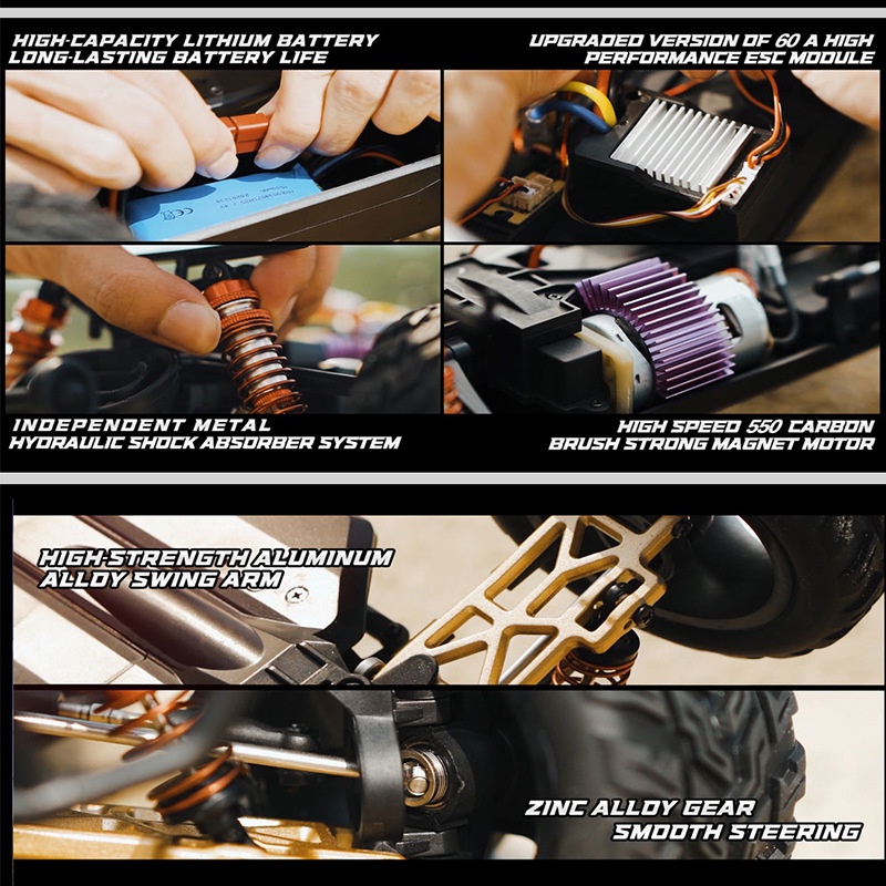 【最新V8版本】 遙控車 104009 104019 104018 1/10 偉力遙控大腳 遙控玩具攀爬車攀岩車生日禮物-細節圖5