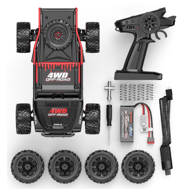 【熱門】遙控車 美嘉欣 無刷 14209 14210 四驅遙控車 V2版 競速卡車 越野車大腳車 金屬傳動 拉力車飄移車-細節圖5