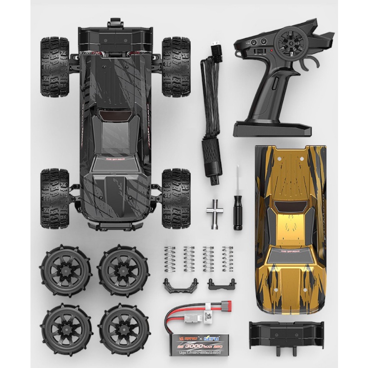 【熱門】遙控車 美嘉欣 無刷 14209 14210 四驅遙控車 V2版 競速卡車 越野車大腳車 金屬傳動 拉力車飄移車-細節圖6