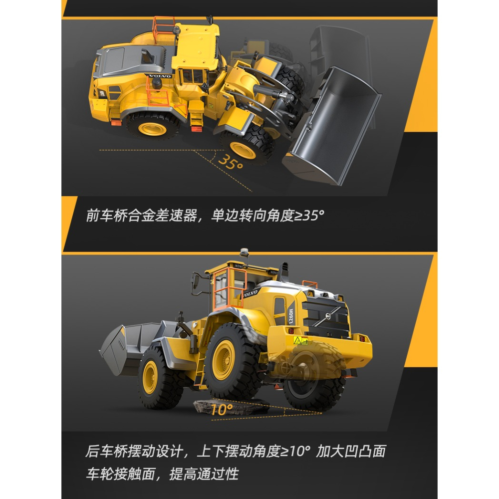 【激推】金屬螺桿 合金 遙控推土機 遙控山貓 遙控車 工程車 裝載車 生日禮物 男友禮物 送禮 雙鷹 E592 玩具-細節圖6