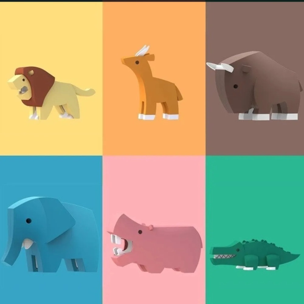 ＜二手玩具＞3D立體解剖拼圖-野生動物系列 (無盒)-細節圖2