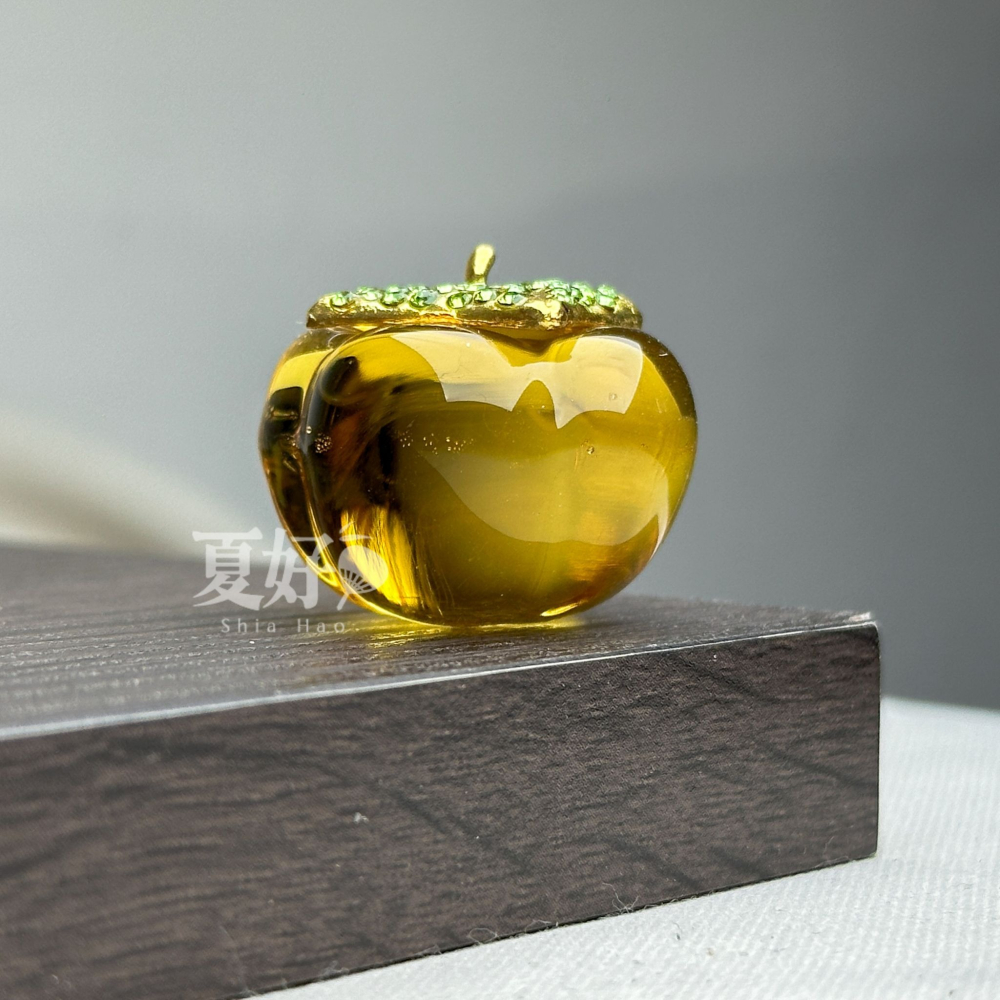 【𝑺𝒉𝒊𝒂 𝑯𝒂𝒐 夏好】現貨✨琉璃鑽葉柿子 事事如意好柿發生好事花生開運擺飾 新婚 新居送禮年節送禮-細節圖3