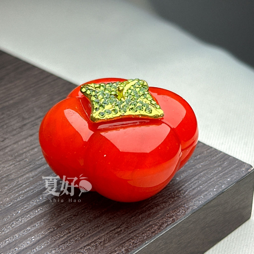 【𝑺𝒉𝒊𝒂 𝑯𝒂𝒐 夏好】現貨✨琉璃鑽葉柿子 事事如意好柿發生好事花生開運擺飾 新婚 新居送禮年節送禮-細節圖8