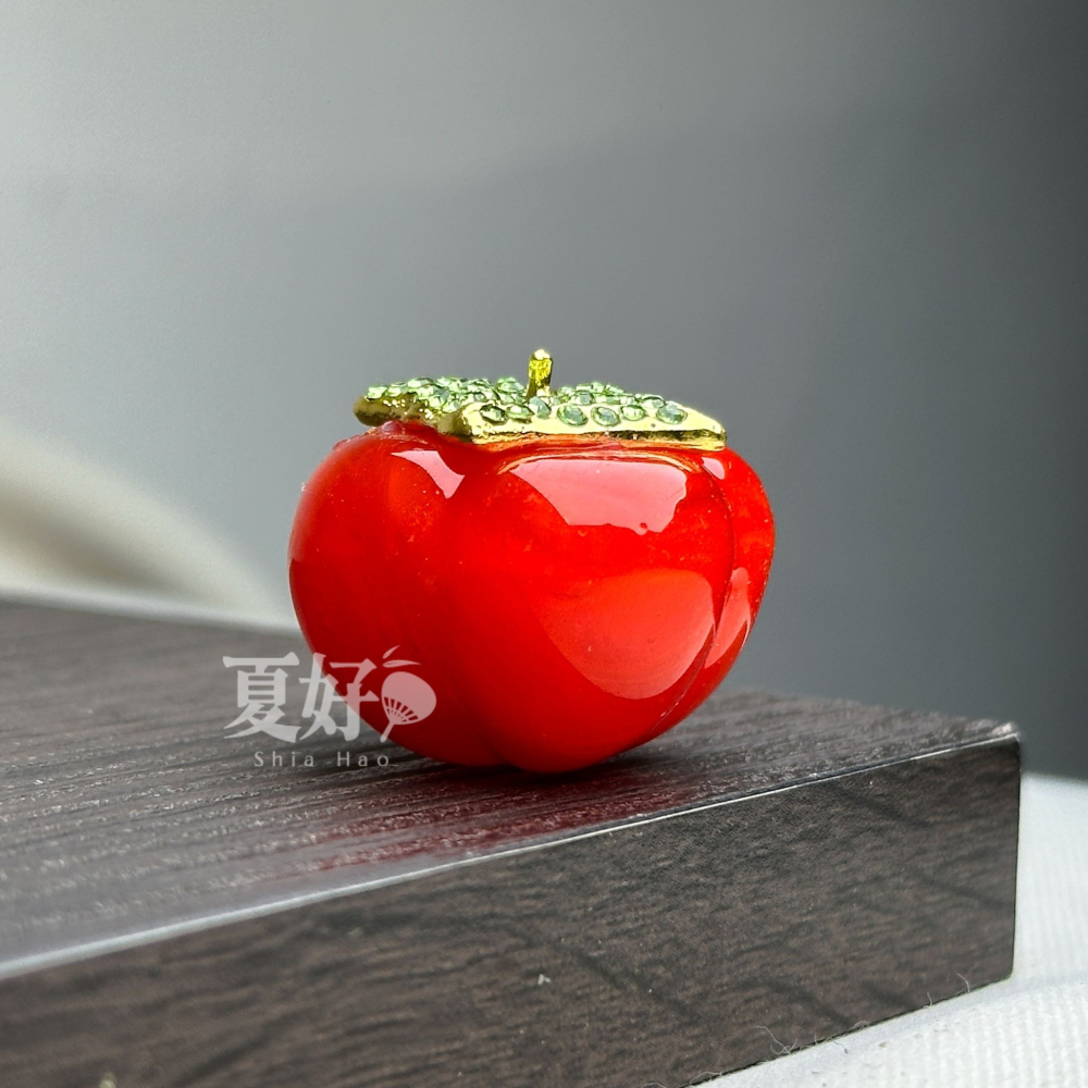 【𝑺𝒉𝒊𝒂 𝑯𝒂𝒐 夏好】現貨✨琉璃鑽葉柿子 事事如意好柿發生好事花生開運擺飾柿子擺飾柿柿如意 新婚新居-細節圖7