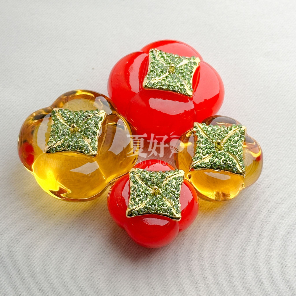 【𝑺𝒉𝒊𝒂 𝑯𝒂𝒐 夏好】現貨✨琉璃鑽葉柿子 事事如意好柿發生好事花生開運擺飾柿子擺飾柿柿如意 新婚新居-細節圖10