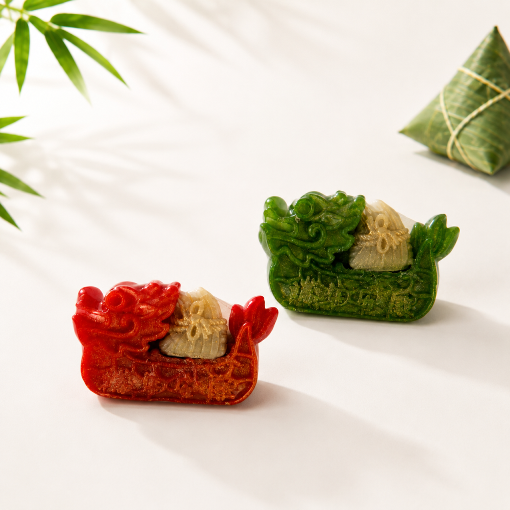 【𝑺𝒉𝒊𝒂 𝑯𝒂𝒐 夏好】端午限定✨龍舟載艾草粽手工皂 艾草香皂 造型香皂 端午禮物 婚禮小物企業贈禮-細節圖2