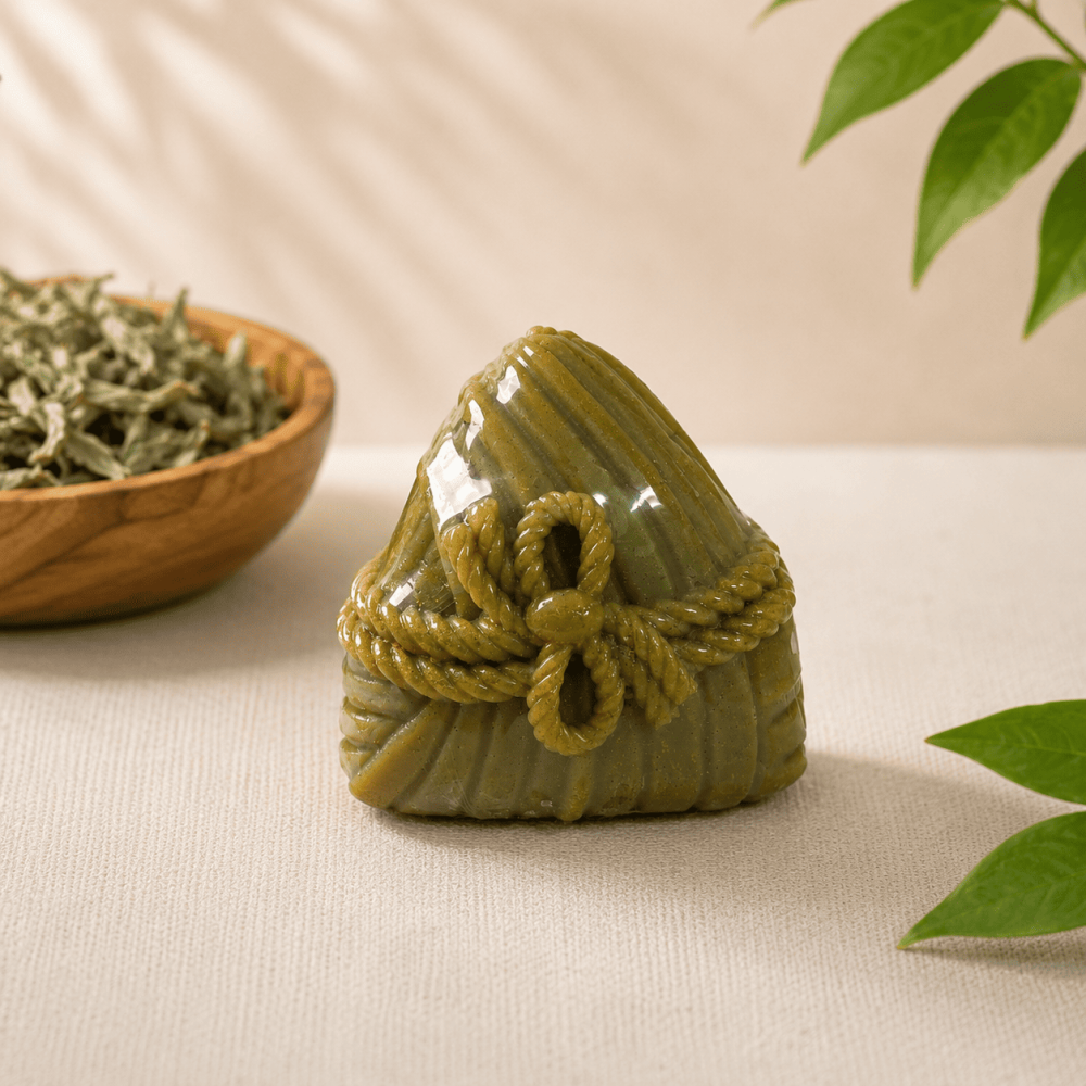 【𝑺𝒉𝒊𝒂 𝑯𝒂𝒐 夏好】特大艾草粽皂✨艾草手工皂 端午節香皂 粽子皂 草本香皂 平安皂 開運香皂 送禮-細節圖2