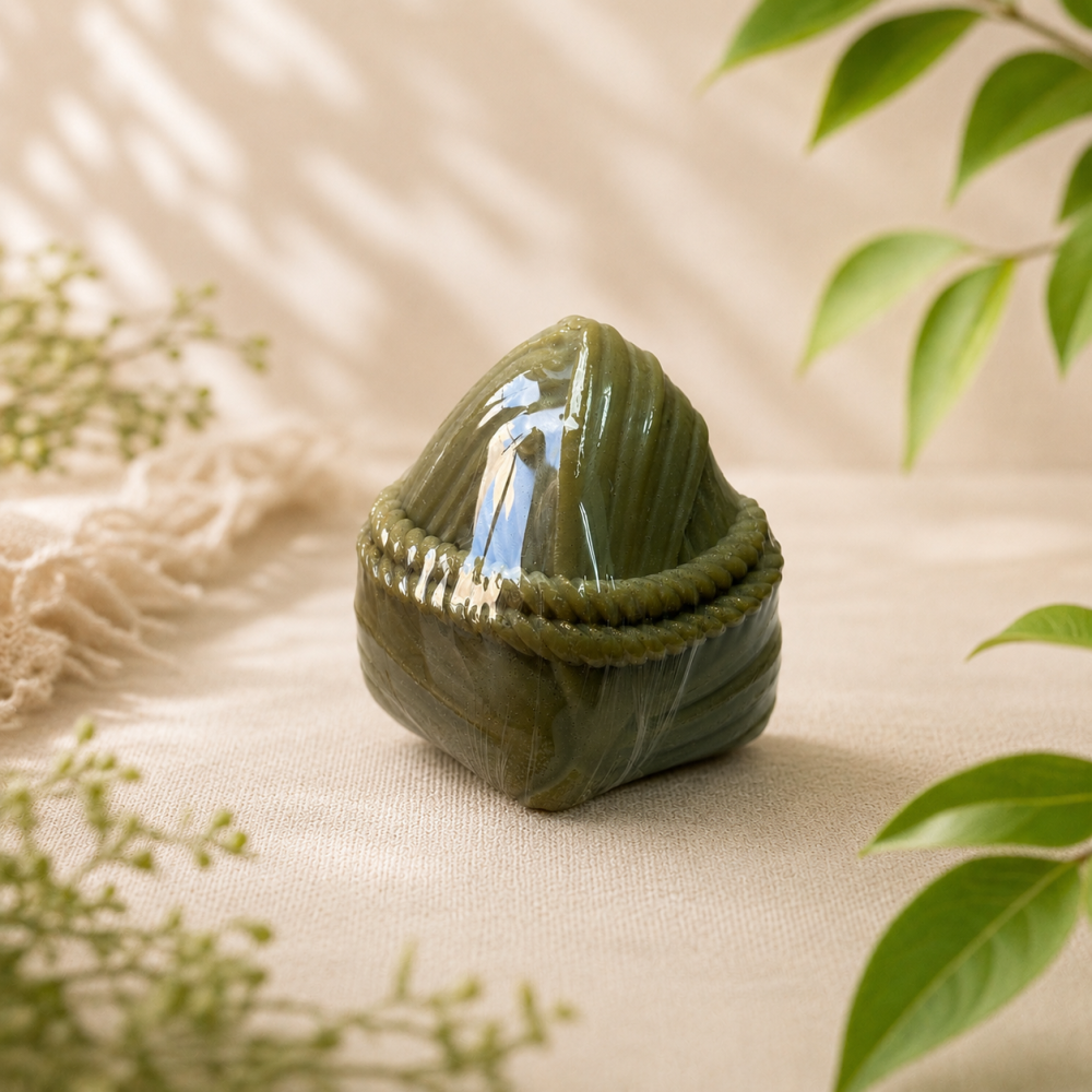 【𝑺𝒉𝒊𝒂 𝑯𝒂𝒐 夏好】特大艾草粽皂✨艾草手工皂 端午節香皂 粽子皂 草本香皂 平安皂 開運香皂 送禮-細節圖3
