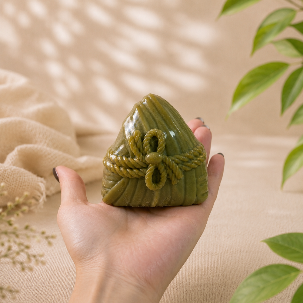 【𝑺𝒉𝒊𝒂 𝑯𝒂𝒐 夏好】特大艾草粽皂✨艾草手工皂 端午節香皂 粽子皂 草本香皂 平安皂 開運香皂 送禮-細節圖4