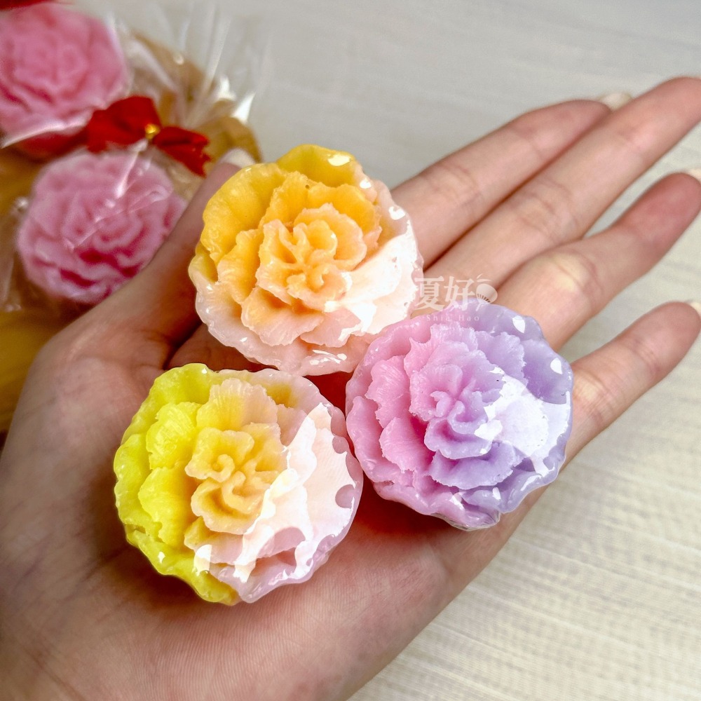 【𝑺𝒉𝒊𝒂 𝑯𝒂𝒐 夏好】漸層小康乃馨手工香皂🌸母親節小禮物 可愛禮物 創意禮品 畢業禮物 交換禮物-細節圖2