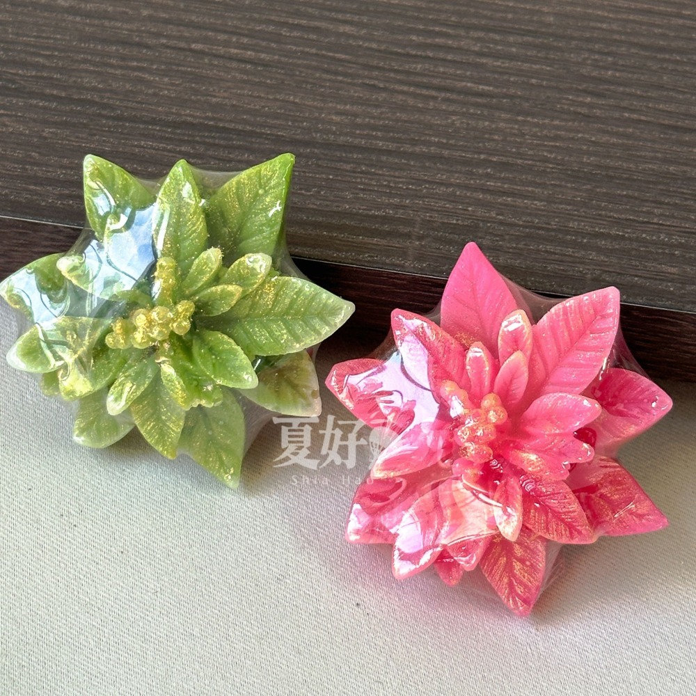 【𝑺𝒉𝒊𝒂 𝑯𝒂𝒐 夏好】聖誕紅造型手工皂 聖誕節 交換禮物 耶誕樹 耶誕節 禮品贈品抽獎聖誕樹聖誕交換-細節圖2