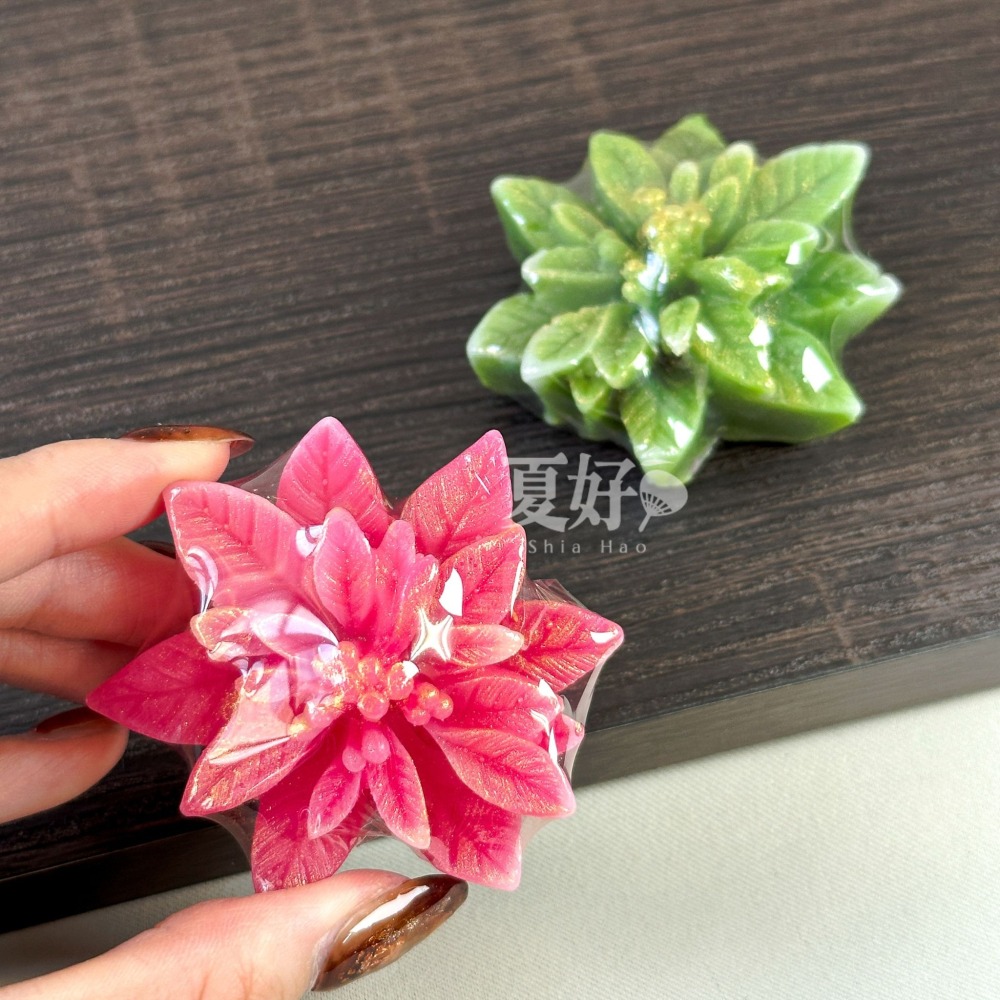 【𝑺𝒉𝒊𝒂 𝑯𝒂𝒐 夏好】聖誕紅造型手工皂 聖誕節 交換禮物 耶誕樹 耶誕節 禮品贈品抽獎聖誕樹聖誕交換-細節圖3