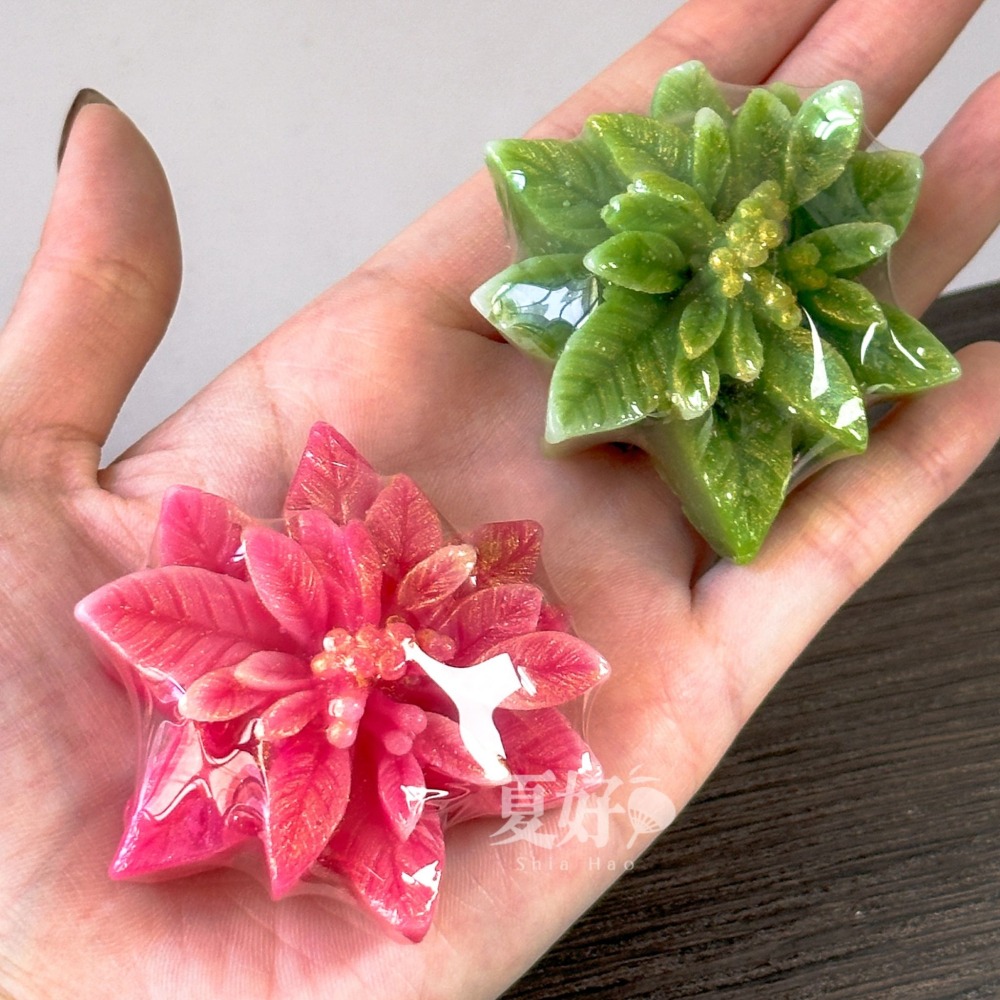 【𝑺𝒉𝒊𝒂 𝑯𝒂𝒐 夏好】聖誕紅造型手工皂 聖誕節 交換禮物 耶誕樹 耶誕節 禮品贈品抽獎聖誕樹聖誕交換-細節圖5