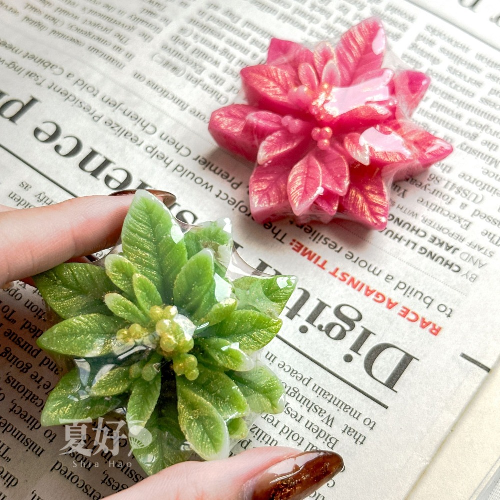 【𝑺𝒉𝒊𝒂 𝑯𝒂𝒐 夏好】聖誕紅造型手工皂 聖誕節 交換禮物 耶誕樹 耶誕節 禮品贈品抽獎聖誕樹聖誕交換-細節圖10