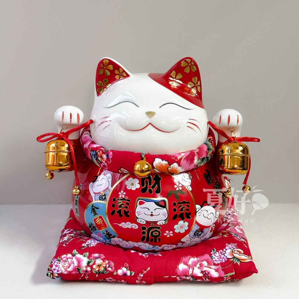 【𝑺𝒉𝒊𝒂 𝑯𝒂𝒐 夏好】現貨✨陶瓷大招財貓存錢筒｜店面櫃檯招財擺設 開幕新居祝福送禮 收藏級吉祥擺件-規格圖7