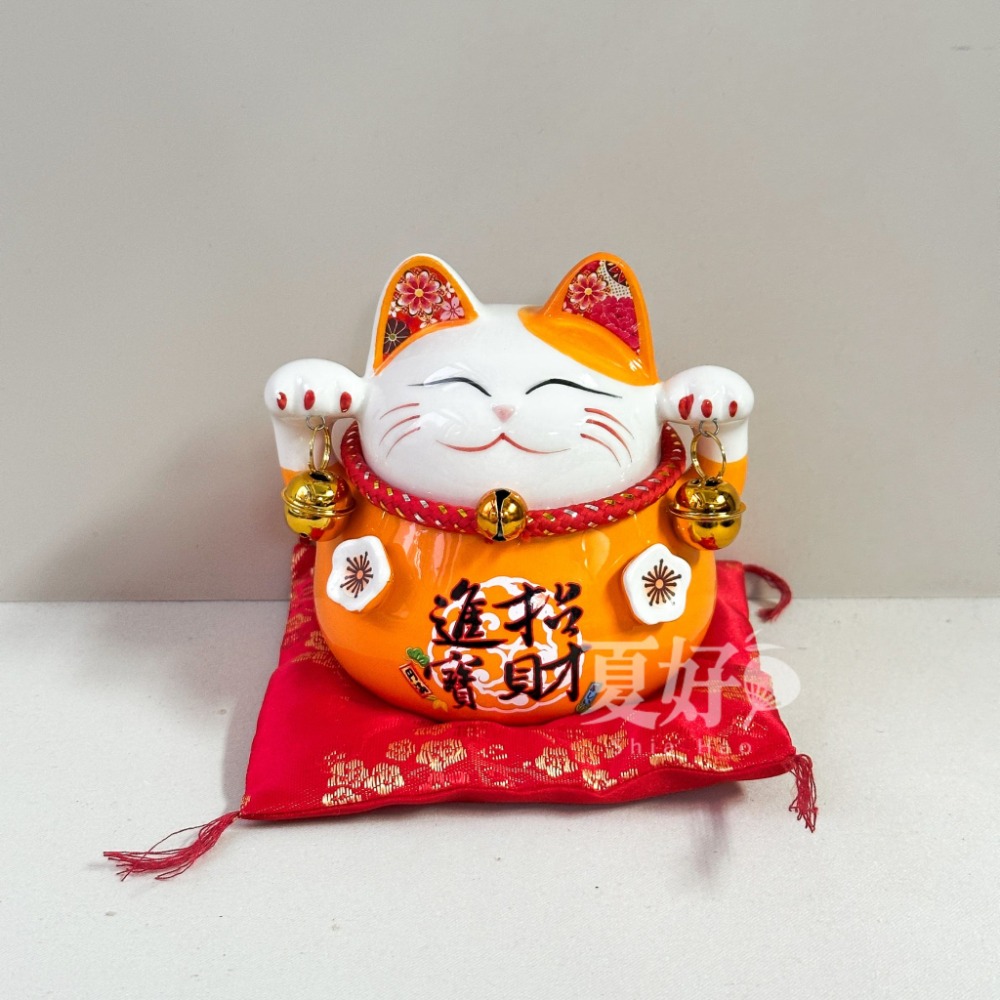 【𝑺𝒉𝒊𝒂 𝑯𝒂𝒐 夏好】現貨✨陶瓷大招財貓存錢筒｜店面櫃檯招財擺設 開幕新居祝福送禮 收藏級吉祥擺件-規格圖7