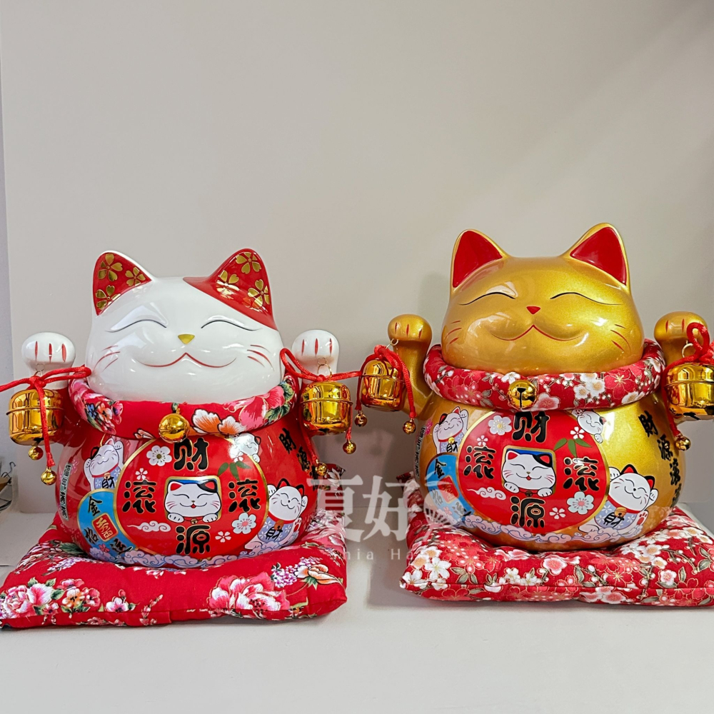【𝑺𝒉𝒊𝒂 𝑯𝒂𝒐 夏好】現貨✨金色招財貓存錢筒｜大中小尺寸 招財進寶 吉祥寓意 櫃檯擺設 開幕送禮收藏-細節圖2