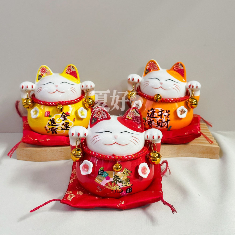 【𝑺𝒉𝒊𝒂 𝑯𝒂𝒐 夏好】現貨✨紅色招財貓存錢筒｜大中小尺寸齊全 喜氣開運 店面居家擺設 開幕送禮推薦-細節圖5