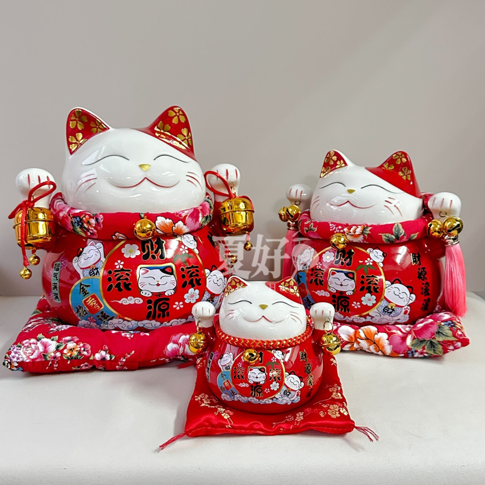 【𝑺𝒉𝒊𝒂 𝑯𝒂𝒐 夏好】現貨✨年年有餘招財貓存錢筒｜招財貓騎鯉魚 吉祥寓意 開運擺設 祝福送禮收藏-細節圖6