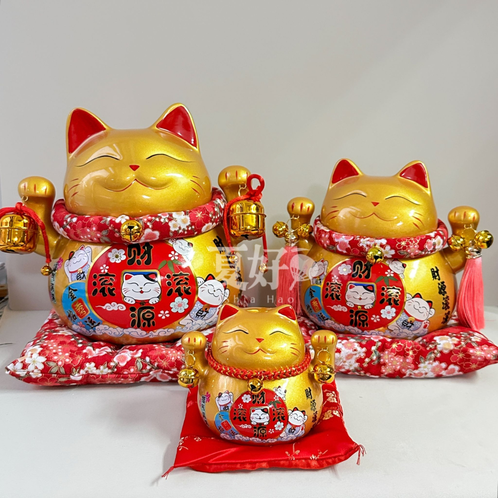【𝑺𝒉𝒊𝒂 𝑯𝒂𝒐 夏好】現貨✨年年有餘招財貓存錢筒｜招財貓騎鯉魚 吉祥寓意 開運擺設 祝福送禮收藏-細節圖7
