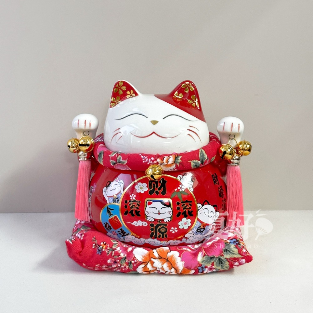 【𝑺𝒉𝒊𝒂 𝑯𝒂𝒐 夏好】現貨✨年年有餘招財貓存錢筒｜招財貓騎鯉魚 吉祥寓意 開運擺設 祝福送禮收藏-規格圖7
