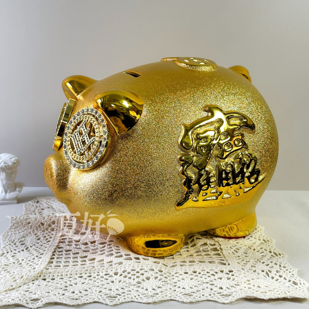 【𝑺𝒉𝒊𝒂 𝑯𝒂𝒐 夏好】現貨✨招財金豬存錢筒｜大尺寸氣場款 聚財招財擺件 賺錢豬轉錢入庫店面開運風水-細節圖5