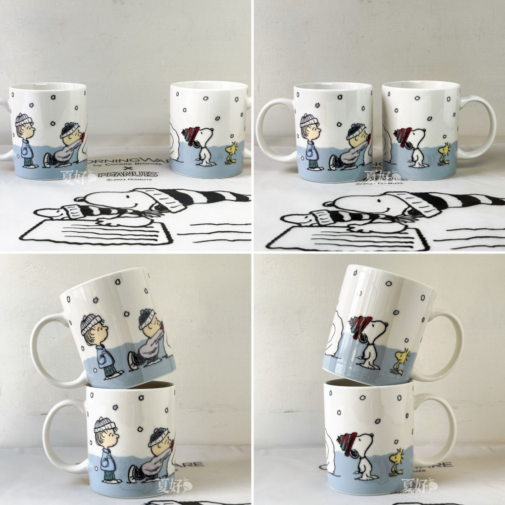 【𝑺𝒉𝒊𝒂 𝑯𝒂𝒐 夏好】康寧 史努比SNOOPY SNOW 14件式陶瓷餐具禮盒 餐盤餐廚用品碗盤-細節圖8