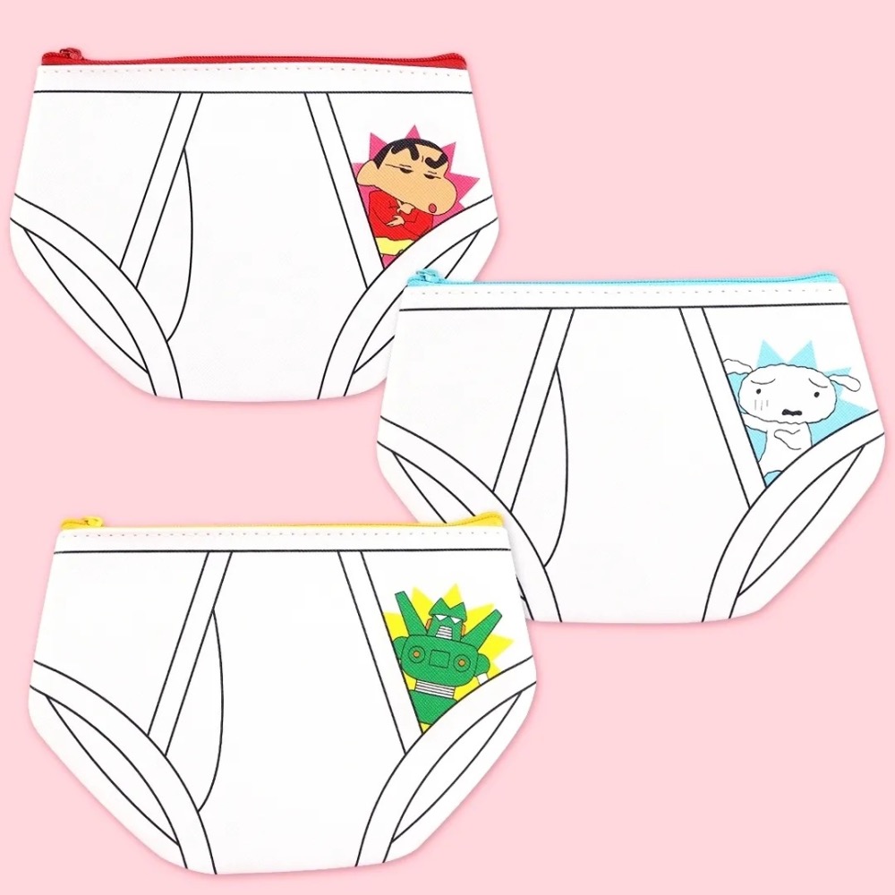 【𝑺𝒉𝒊𝒂 𝑯𝒂𝒐 夏好】現貨✨正版授權 蠟筆小新 內褲造型收納袋 收納袋筆袋 化妝包零錢包收納包小錢包-細節圖4