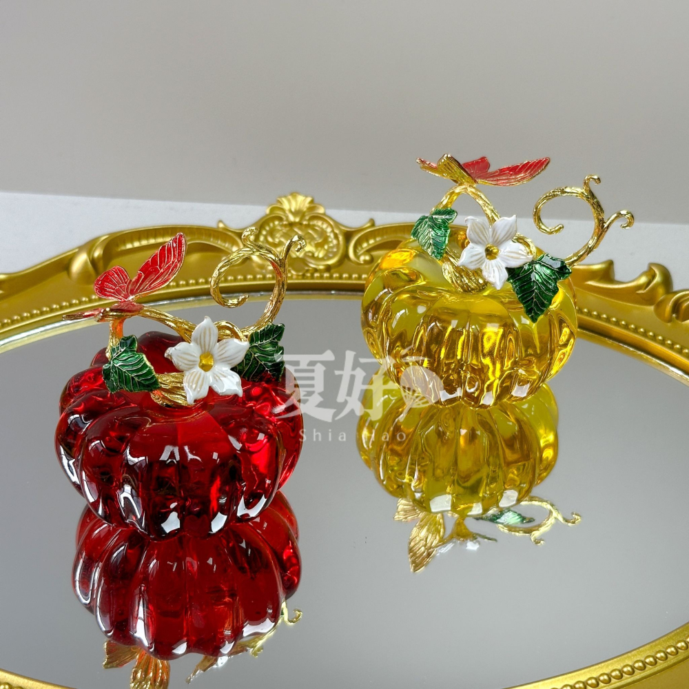 【𝑺𝒉𝒊𝒂 𝑯𝒂𝒐 夏好】現貨✨金玉滿堂財福水晶南瓜擺飾｜招財聚寶・富貴吉祥・財運福運雙豐收喬遷開幕送禮-細節圖4