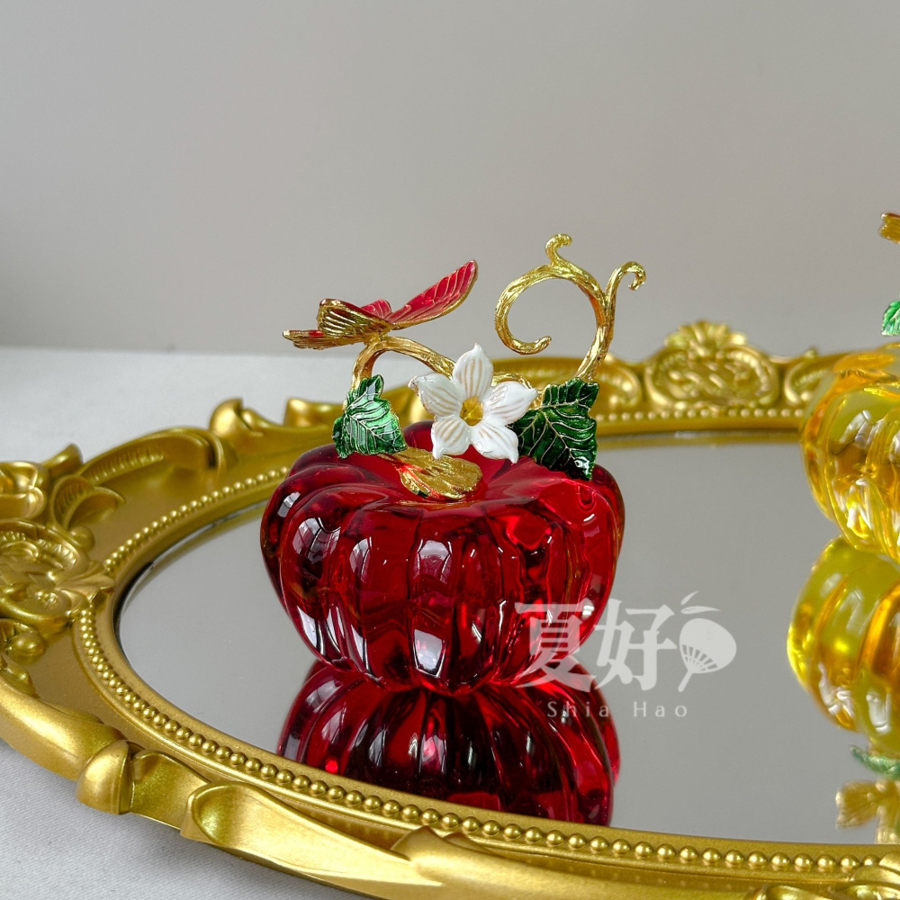 【𝑺𝒉𝒊𝒂 𝑯𝒂𝒐 夏好】現貨✨金玉滿堂財福水晶南瓜擺飾｜招財聚寶・富貴吉祥・財運福運雙豐收喬遷開幕送禮-細節圖7