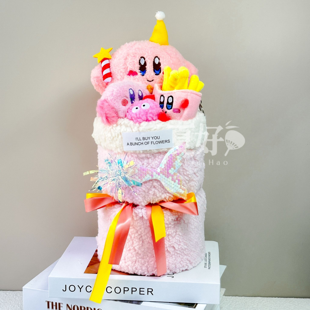 【𝑺𝒉𝒊𝒂 𝑯𝒂𝒐 夏好】現貨✨星之卡比玩偶花束 收納花束桶 Kirby娃娃花束 生日禮物 情人節禮物-細節圖2