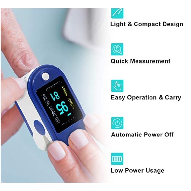 (露天好評第一) FDA CE認證 運動用血氧機 血氧監測儀 血氧 指夾式 一件量測 心律 健康管理(現貨附電池)-細節圖2