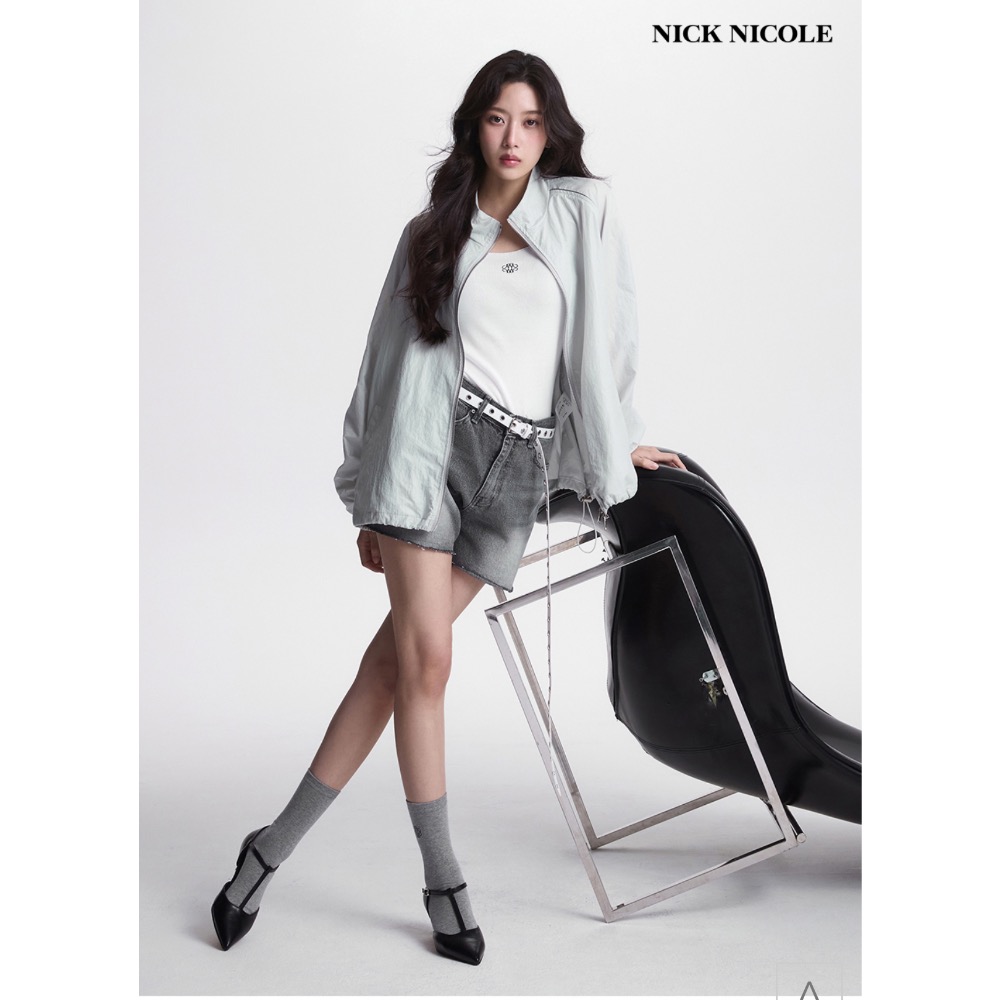 🍀MCC SHOP🍀韓國品牌 NICK NICOLE logo襪子-灰色-細節圖5